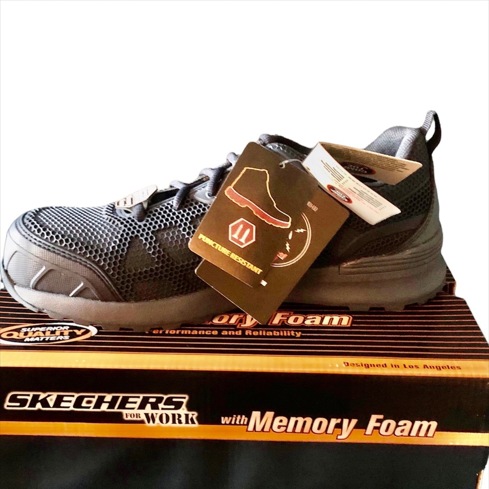 Sketcher For Work With Memory Foam SAFETY SHOES Womens, Navy , Comfortable